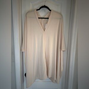 ZENANA PREMIUM V-Neck Dolman Sleeve Top - Beige